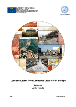 Lessons Learnt from Landslide Disasters in Europe
