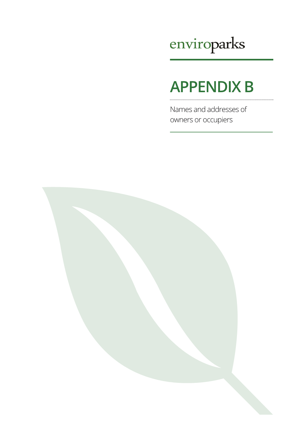 PAC Report Appendix B