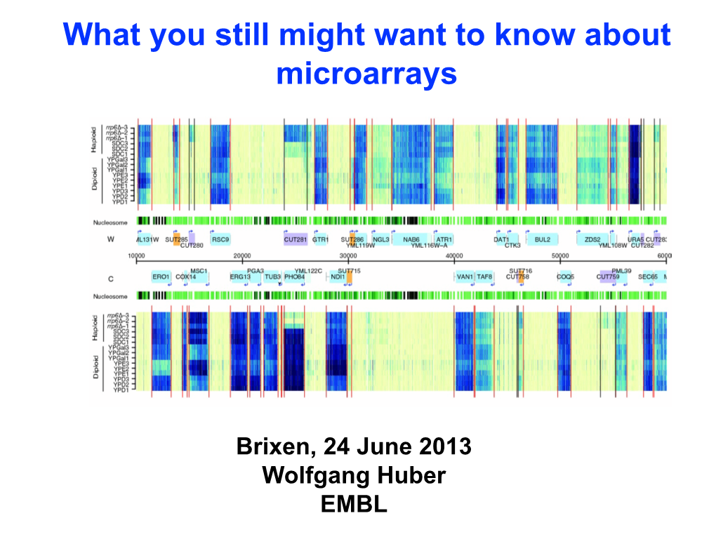 What You Still Might Want to Know About Microarrays