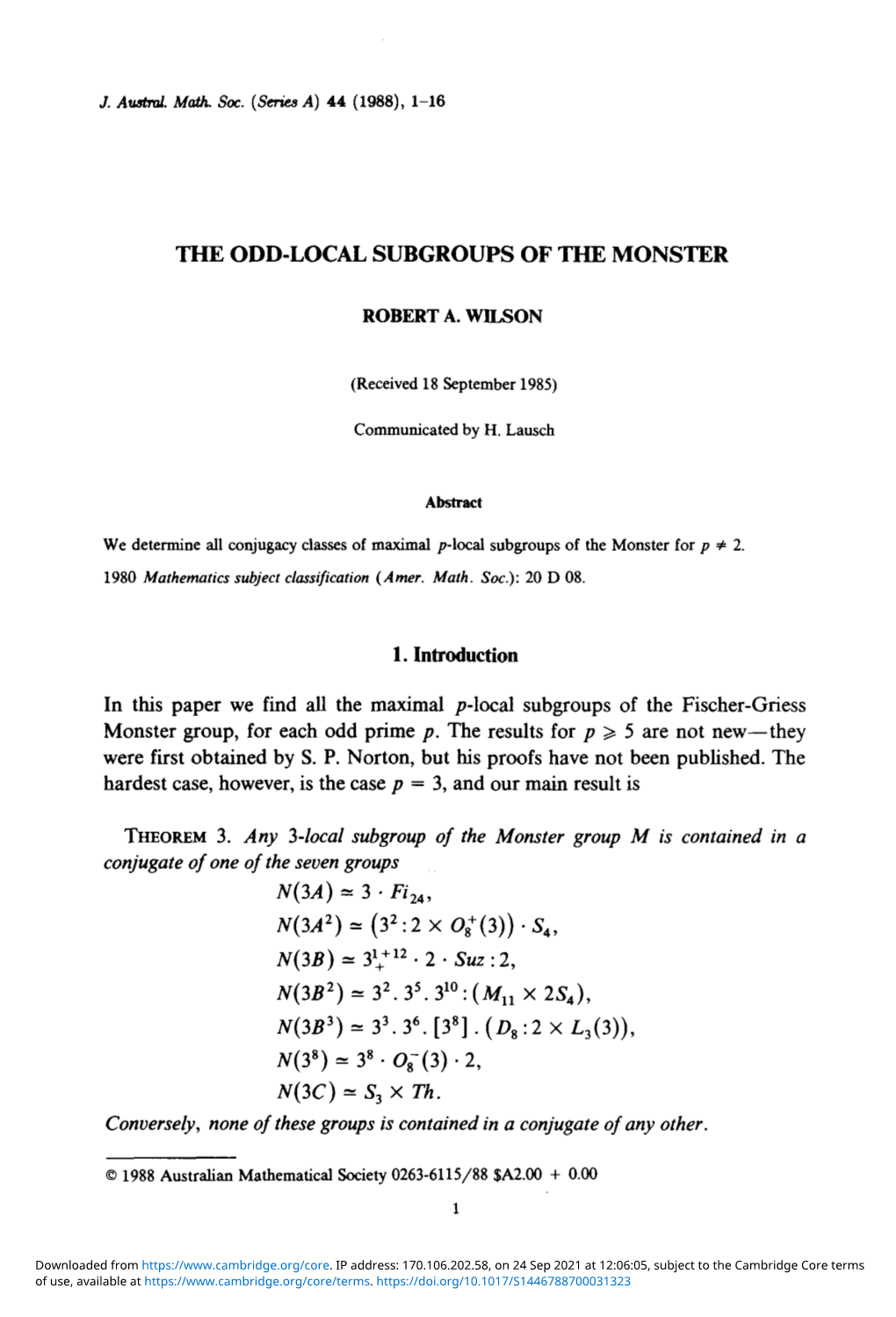 The Odd-Local Subgroups of the Monster