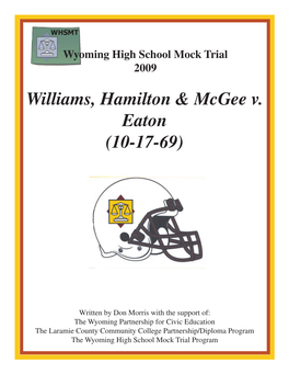 Williams V Eaton WHSMT 2009.Indd