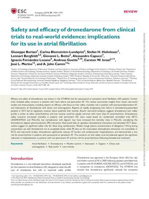 Safety and Efficacy of Dronedarone from Clinical Trials to Real