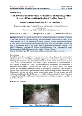 Fish Diversity and Structural Modifications of Reddinagar Hill Stream of Eastern Ghats Region of Andhra Pradesh