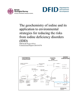 The Geochemistry of Iodine and Its Application to Environmental