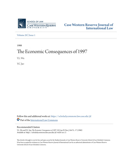The Economic Consequences of 1997, 20 Case W