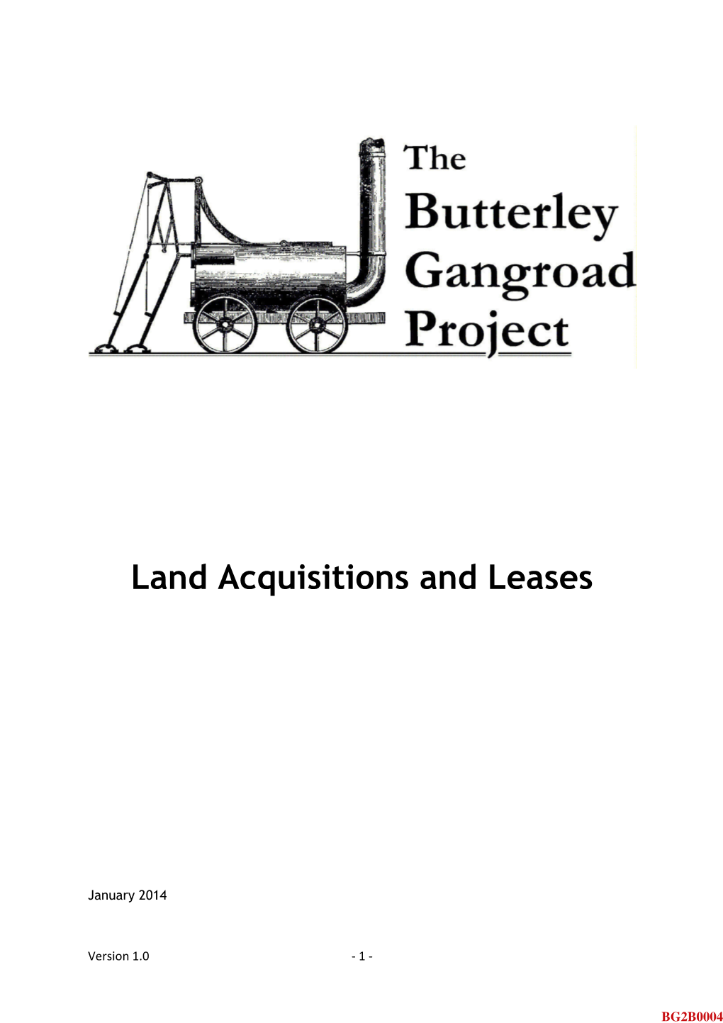 Butterley Company Land Acquisitions and Leases