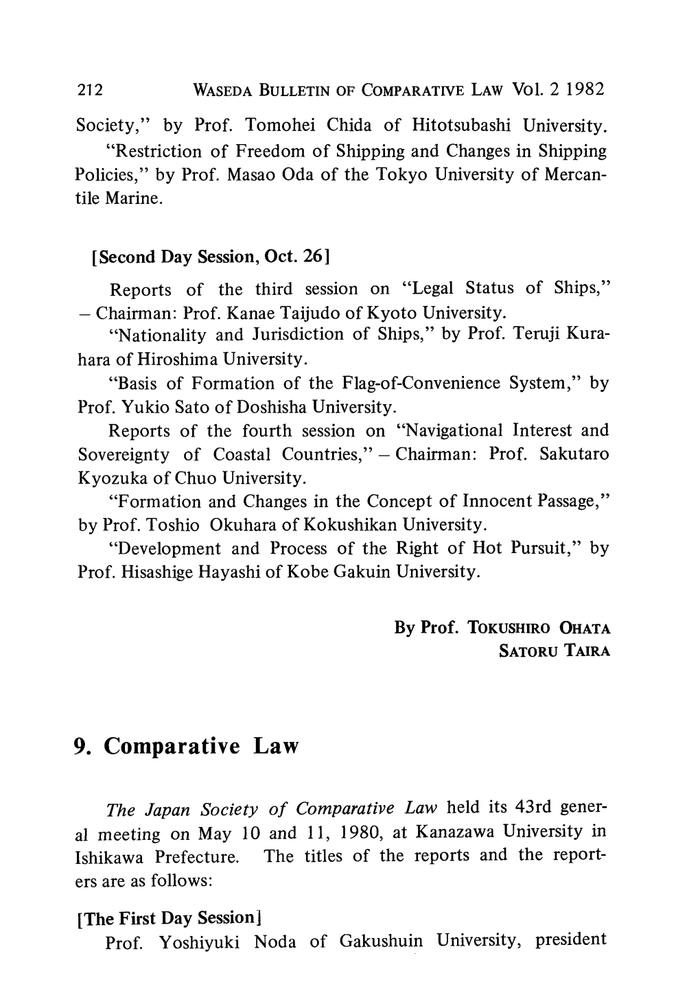 9. Comparative Law