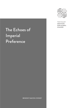 The Echoes of Imperial Preference | Institute for Global Change