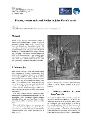 Planets, Comets and Small Bodies in Jules Verne's Novels