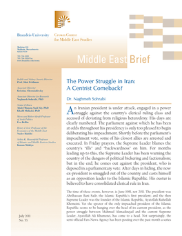 READ Middle East Brief 53