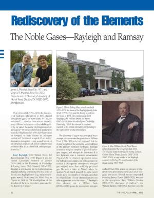 The Noble Gases Rayleigh and Ramsay