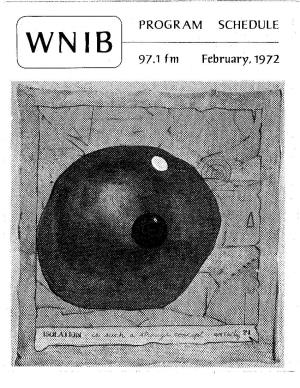 WNIB Program Schedule Feburary 1972