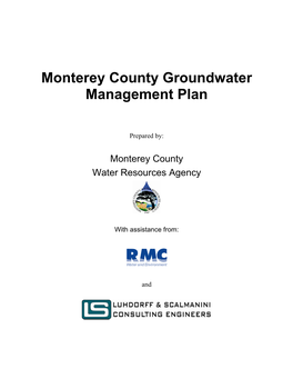 Monterey County Groundwater Management Plan