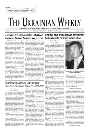 The Ukrainian Weekly 2007, No.1