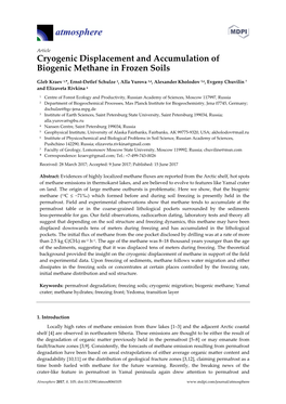 Cryogenic Displacement and Accumulation of Biogenic Methane in Frozen Soils