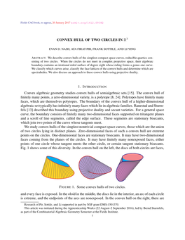 The Convex Hull of F