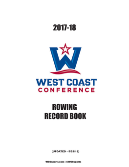 2017-18 Rowing Record Book