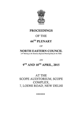 Final Proceedings of the 64Th Plenary Of