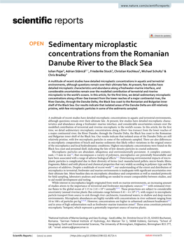 Sedimentary Microplastic Concentrations from the Romanian