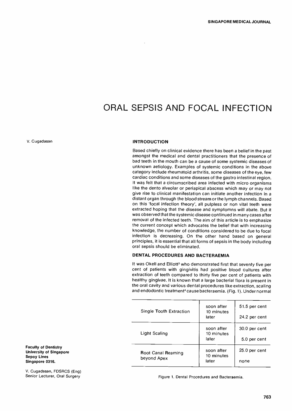 Oral Sepsis and Focal Infection