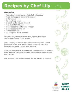 Gazpacho, Zucchini Fritters, Tzatziki