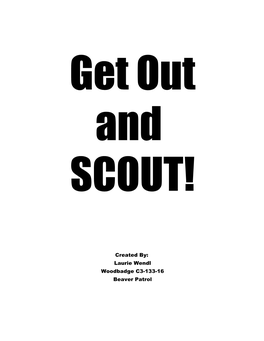 Created By: Laurie Wendl Woodbadge C3-133-16 Beaver Patrol