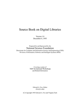 Source Book on Digital Libraries