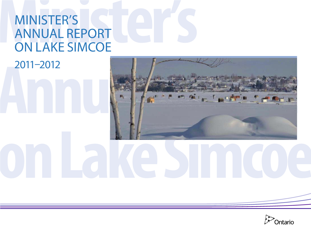 Minister's Annual Report on Lake Simcoe