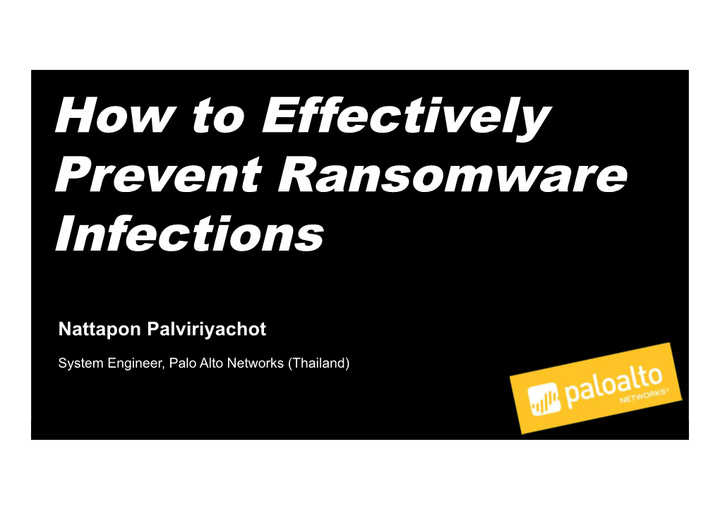 How to Effectively Prevent Ransomware Infections