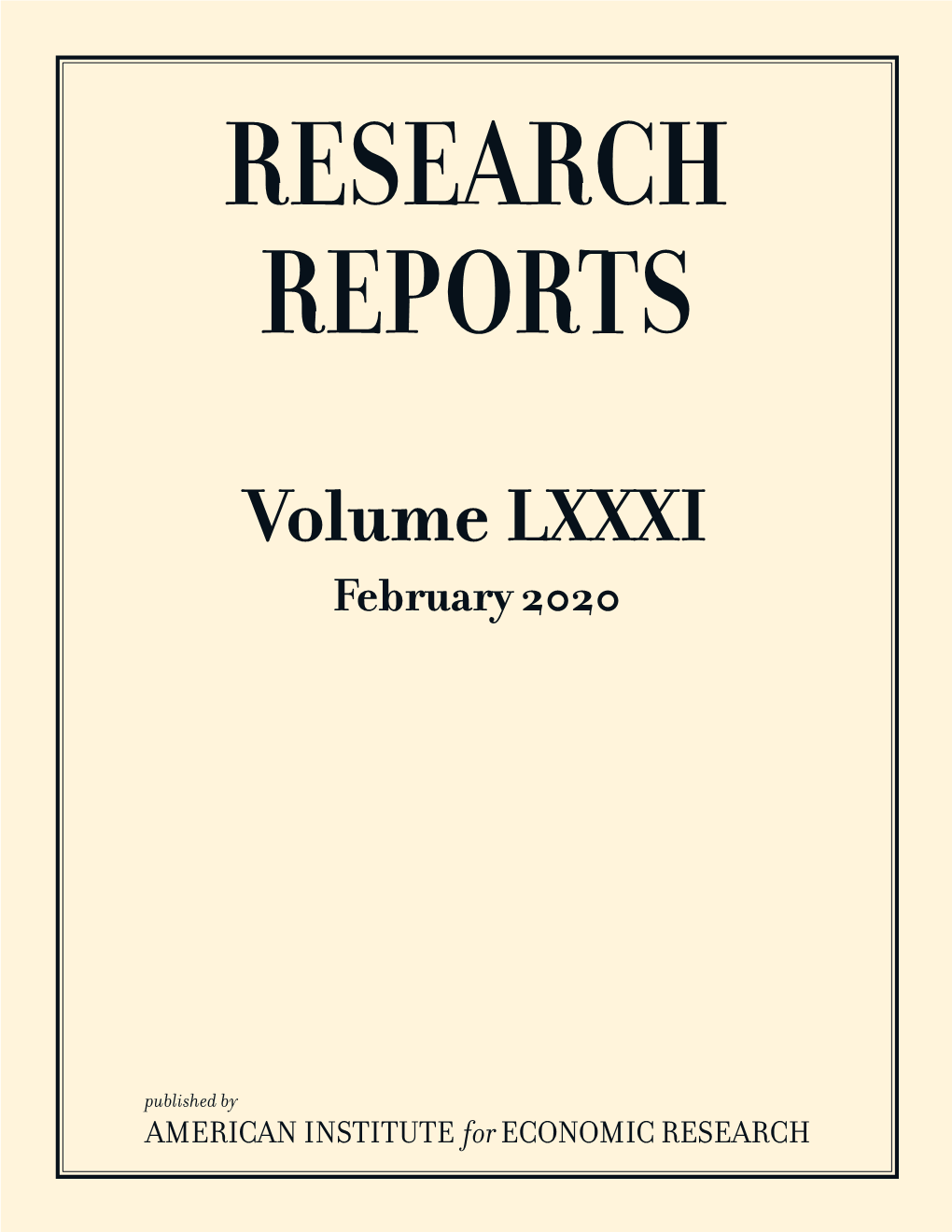 Research Reports February 2020