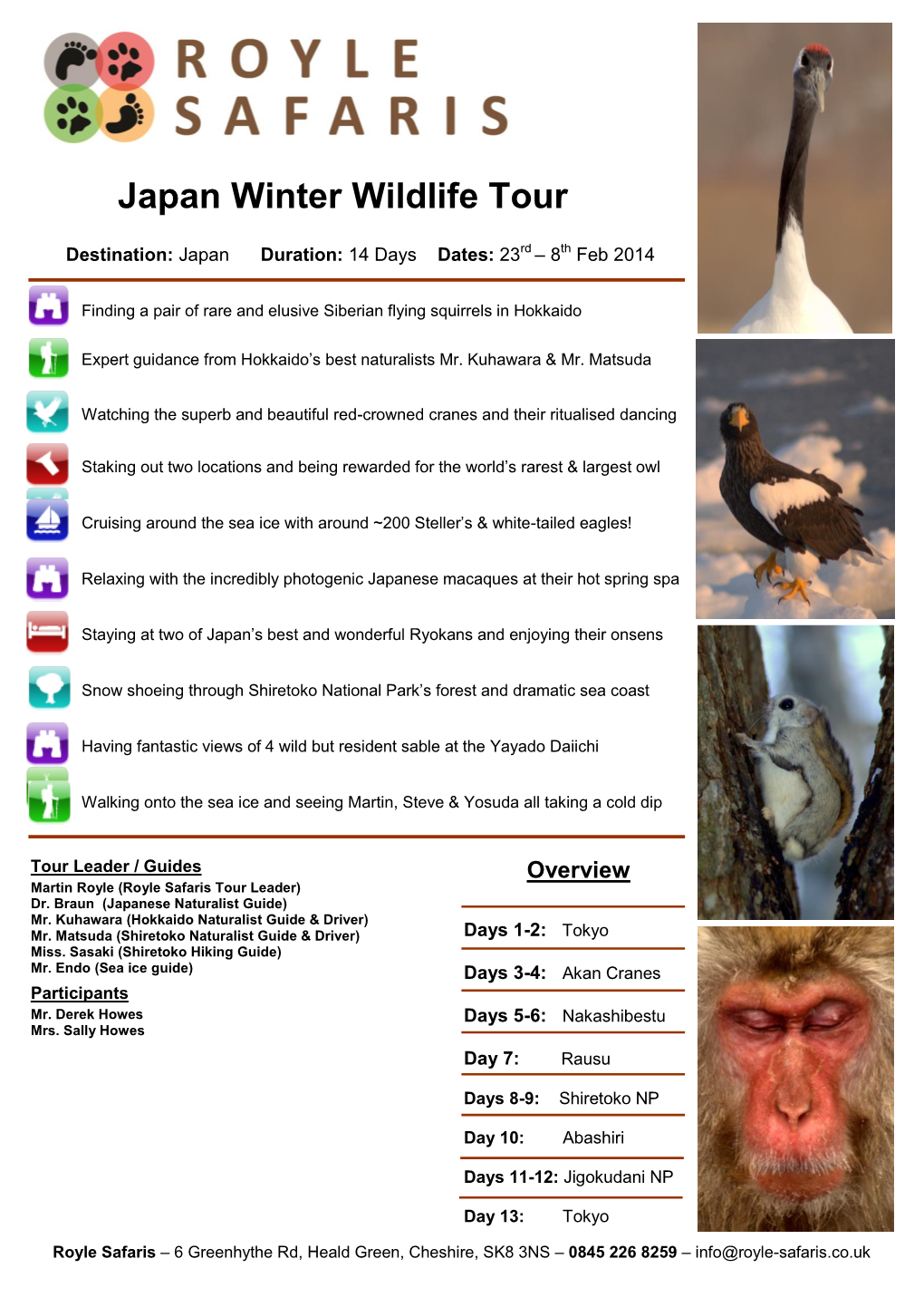 Japan Winter Wildlife Tour