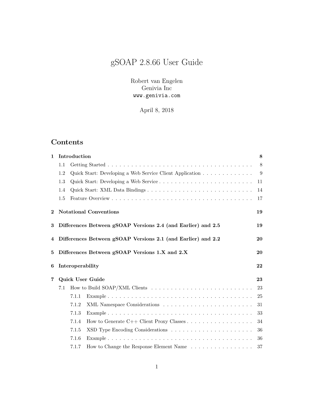 Gsoap 2.8.66 User Guide