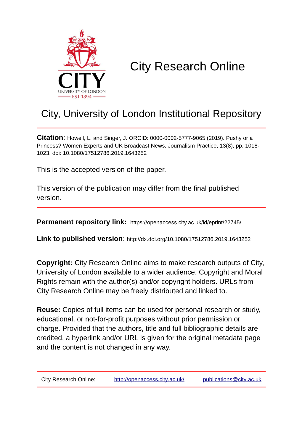 City Research Online