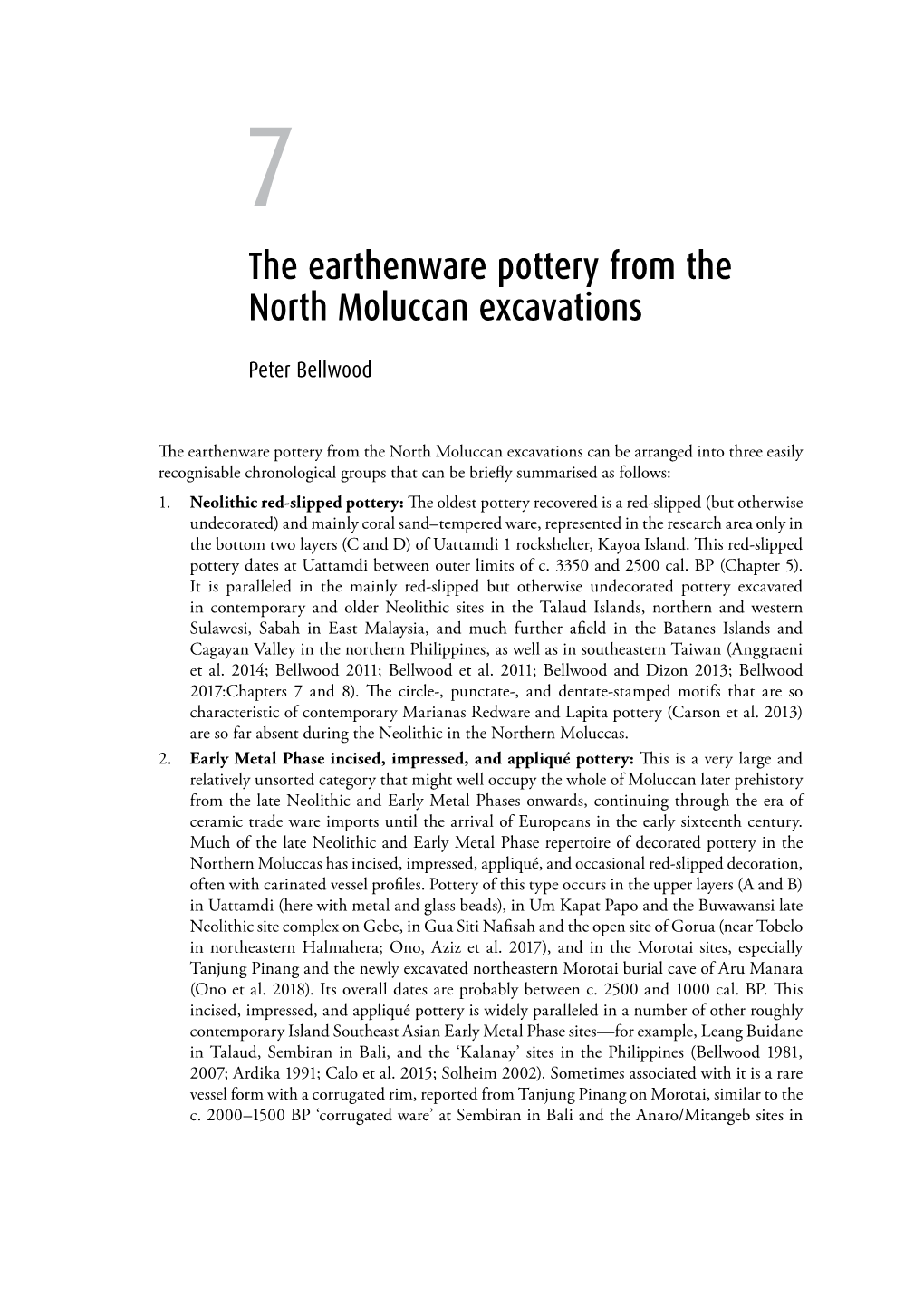 7. the Earthenware Pottery from the North Moluccan Excavations 83