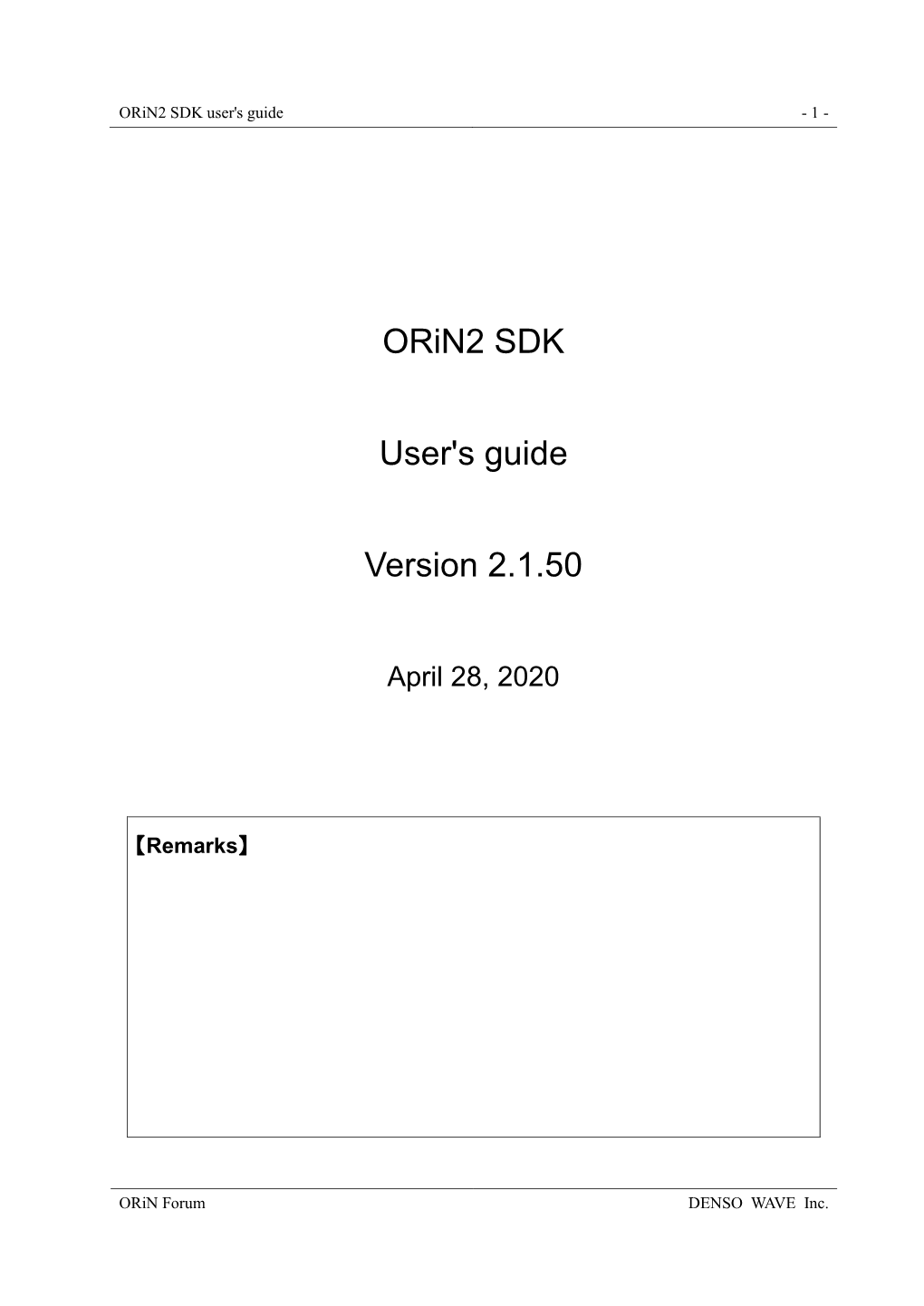 Orin2 SDK User's Guide Version 2.1.50