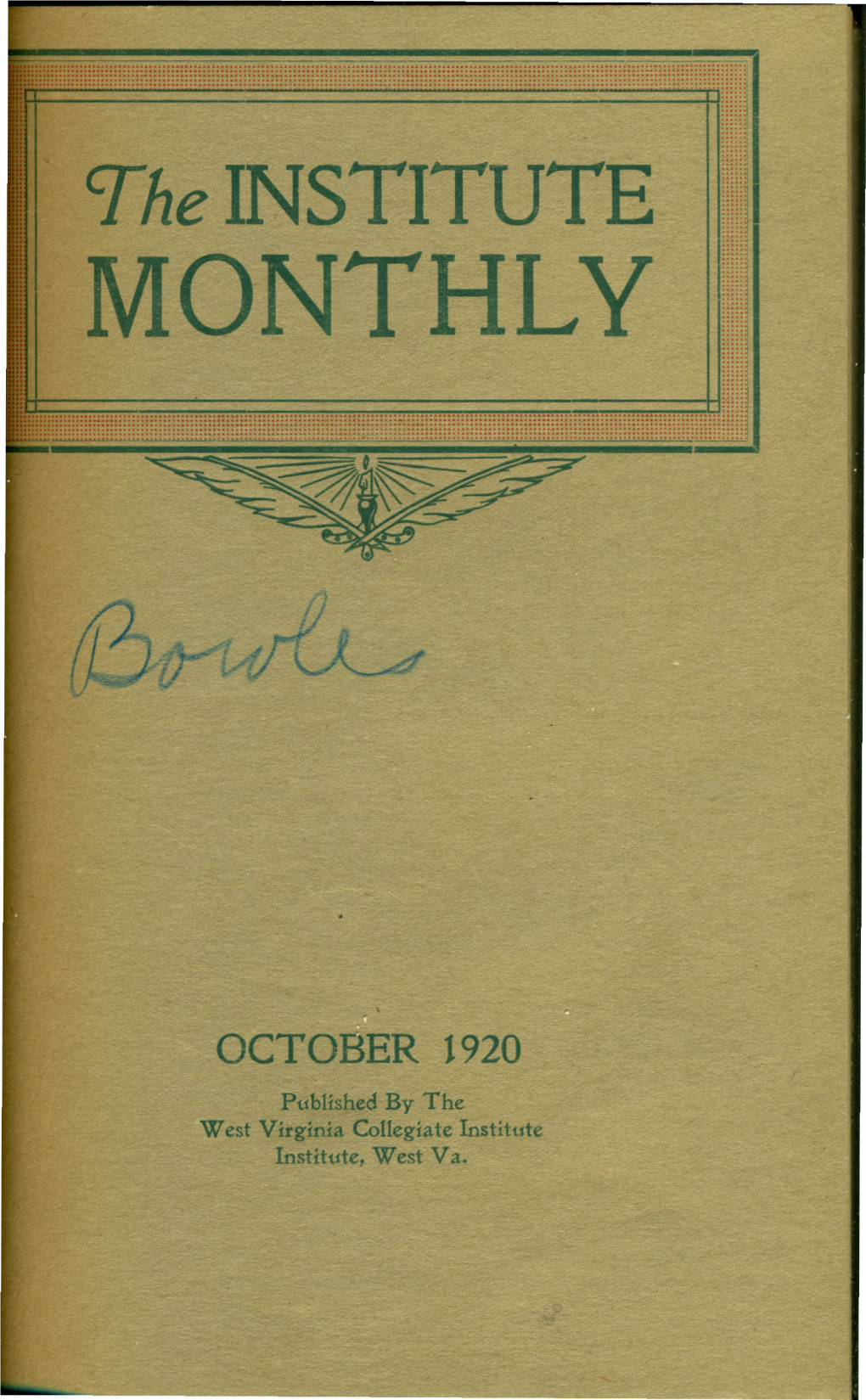 OCTOBER 1920 No.1