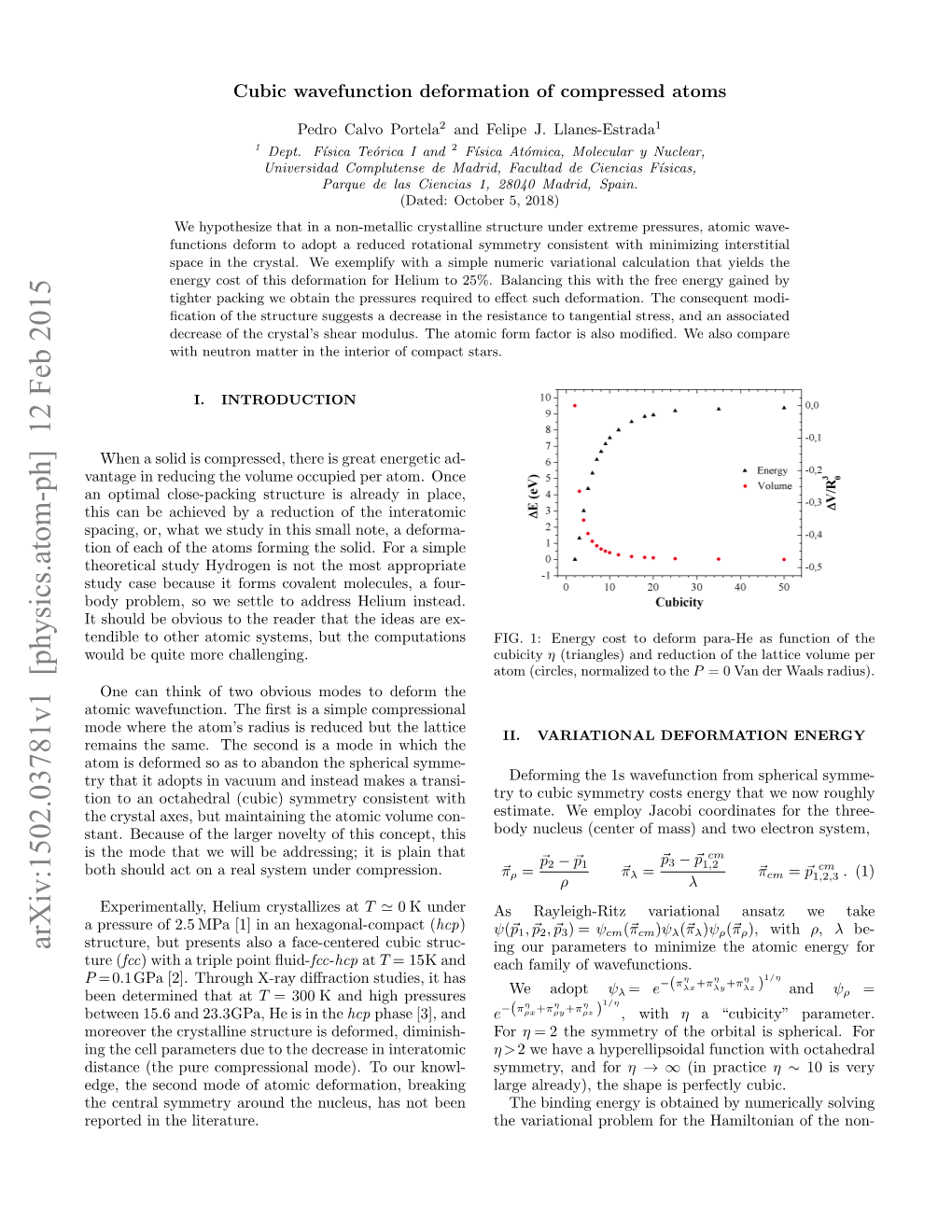 Cubic Wavefunction Deformation of Compressed Atoms