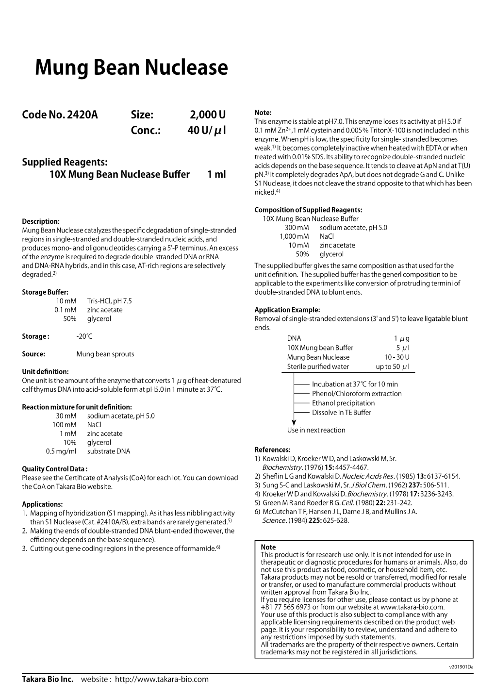 Mung Bean Nuclease