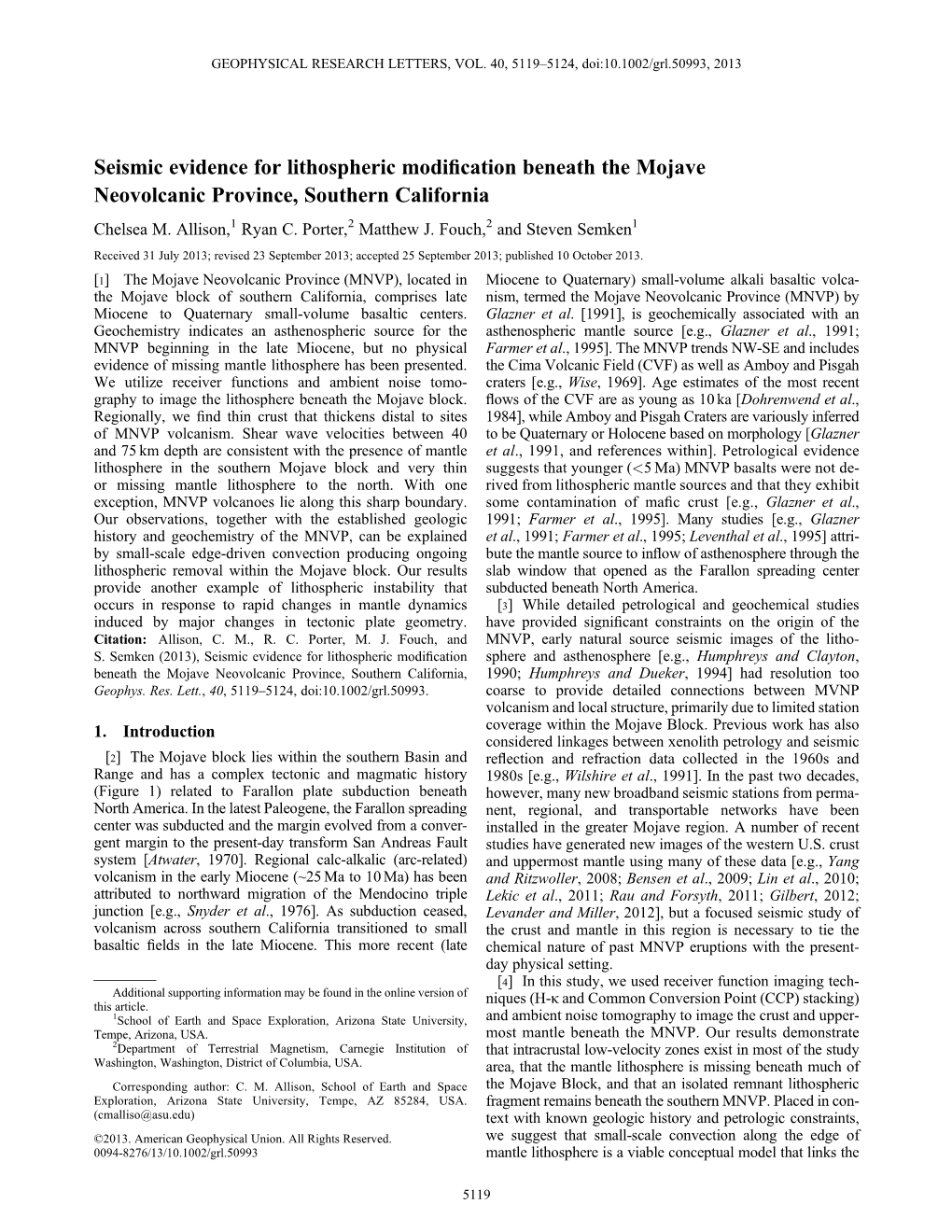 Seismic Evidence for Lithospheric Modification Beneath the Mojave