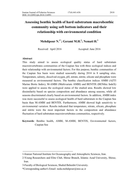 Assessing Benthic Health of Hard Substratum Macrobenthic Community Using Soft Bottom Indicators and Their Relationship with Environmental Condition
