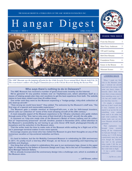 Hangar Digest Is a Publication of Th E Amc Museum Foundation Inc