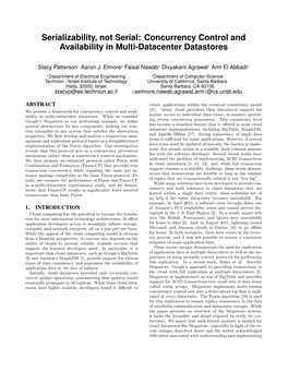 Serializability, Not Serial: Concurrency Control and Availability in Multi-Datacenter Datastores