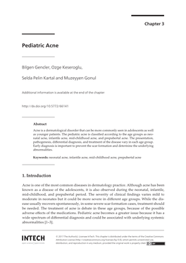Pediatric Acne