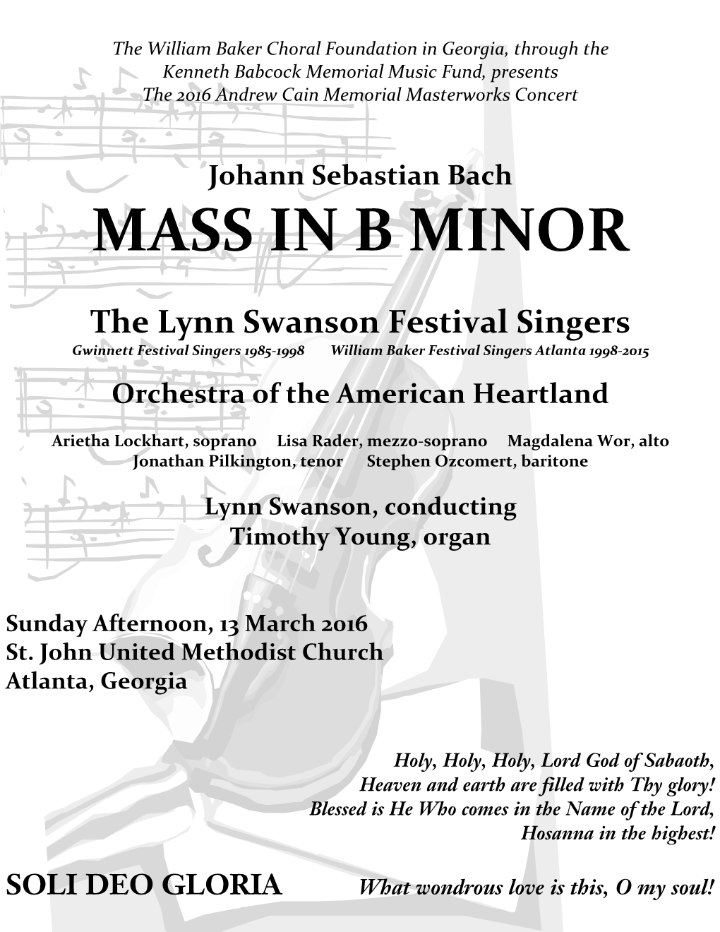 2016 Bach: Mass in B Minor