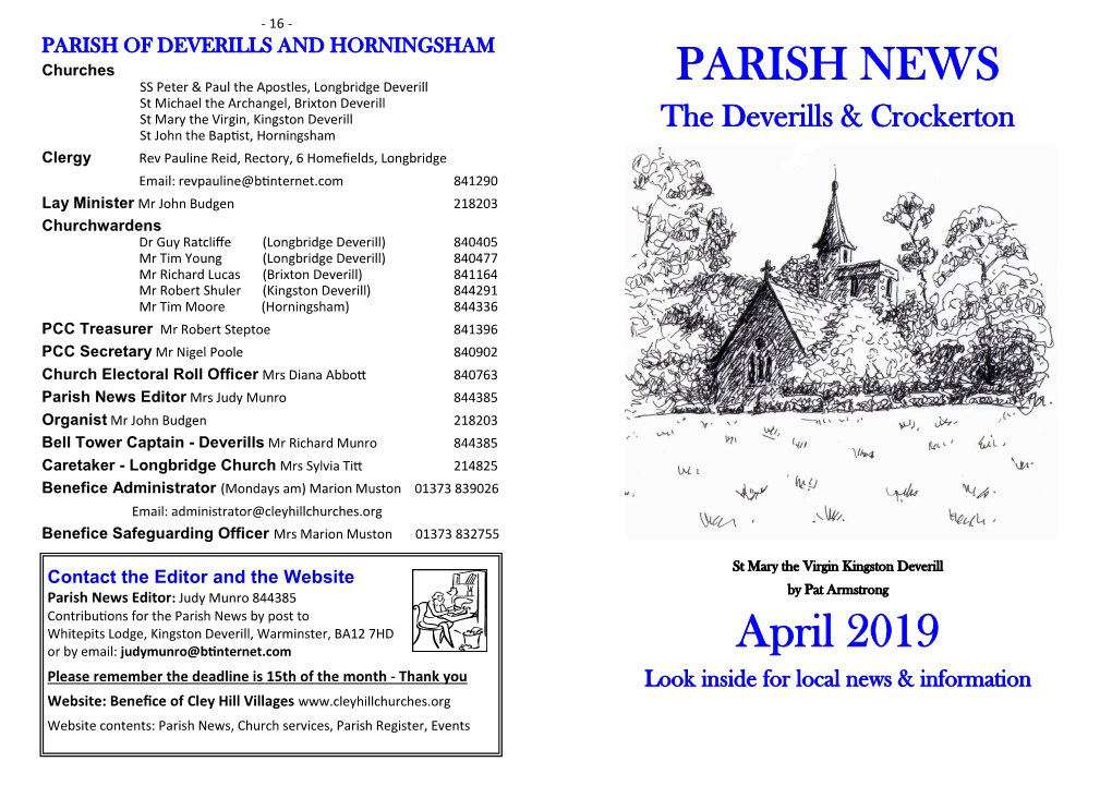 PARISH NEWS April 2019