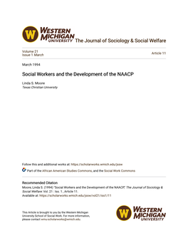 Social Workers and the Development of the NAACP