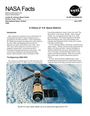 NASA Facts National Aeronautics and Space Administration Lyndon B