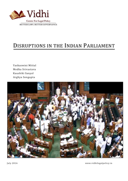 Disruptions in the Indian Parliament 1
