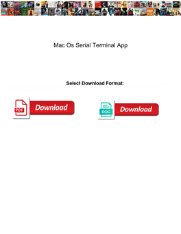 Mac Os Serial Terminal App
