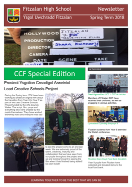 CCF Special Edition Prosiect Ysgolion Creadigol Arweiniol Lead Creative Schools Project